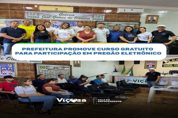 Prefeitura promove curso gratuito para participação em Pregão Eletrônico