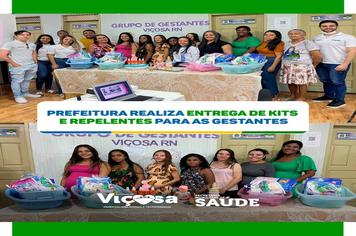 Prefeitura realiza entrega de kits e repelentes para gestantes.