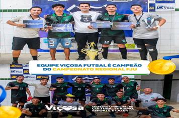 Equipe Viçosa Futsal é campeão do Campeonato Regional FJU.