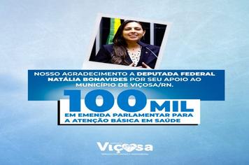 Viçosa agradece a Deputada Federal Natália Bonavides por seu apoio ao município de Viçosa/RN