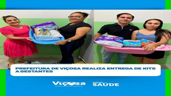 Prefeitura de Viçosa realiza entrega de kits a gestantes.