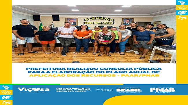 Prefeitura realizou Consulta Pública para a Elaboração do Plano Anual de Aplicação dos Recursos – PAAR/PNAB
