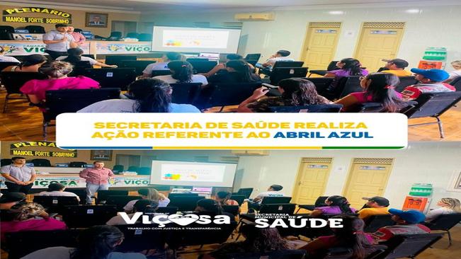 Secretaria de Saúde realiza ação referente ao Abril Azul.