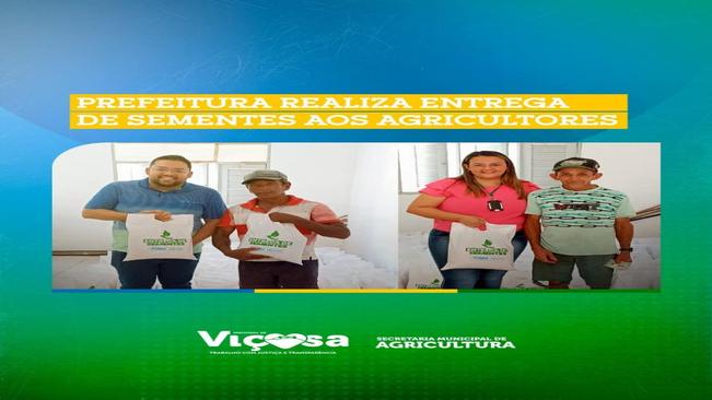 Prefeitura realiza entrega de sementes aos agricultores